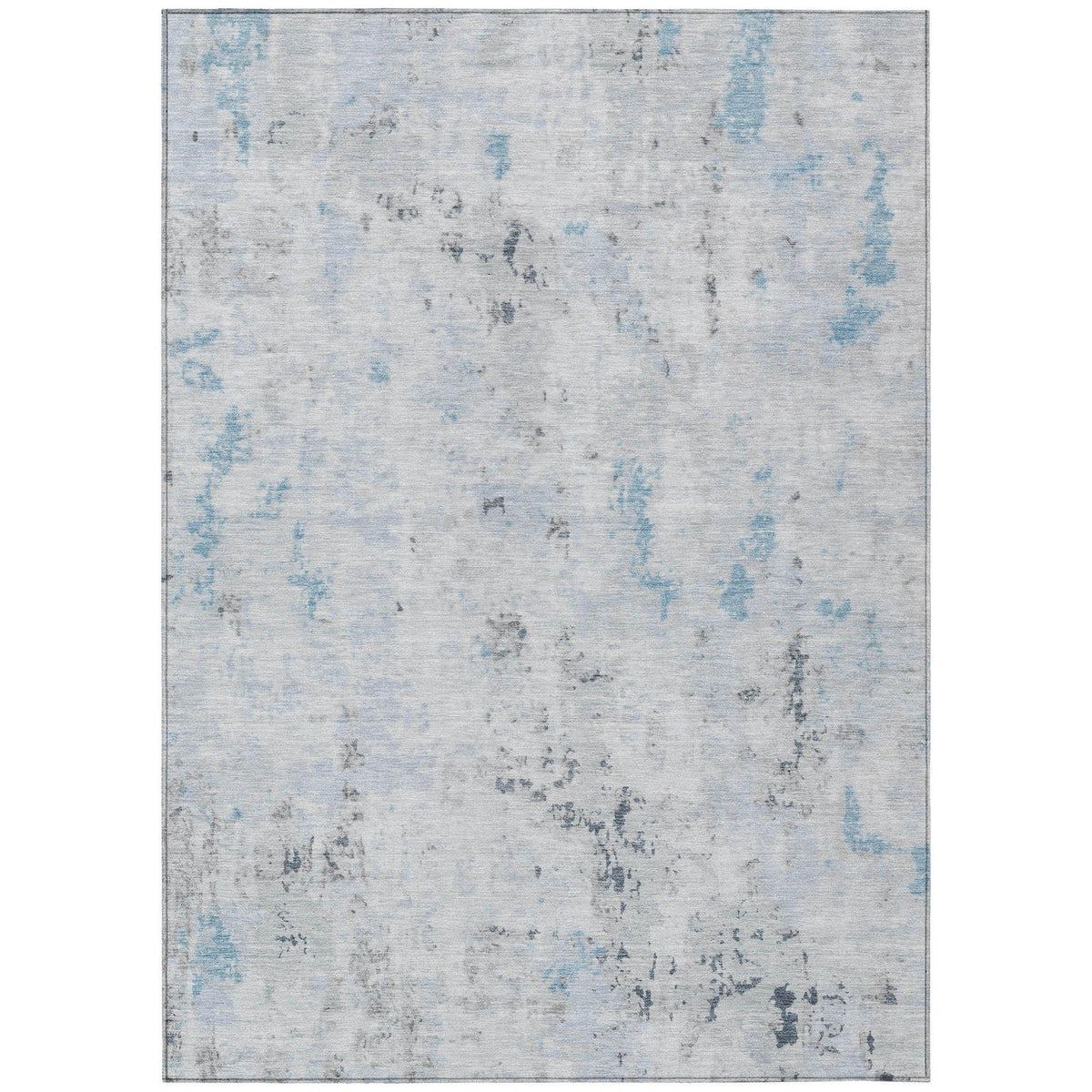 Jaelaris Blue Washable Indoor-Outdoor Rug
