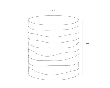 Corey Concrete Outdoor Round End Table