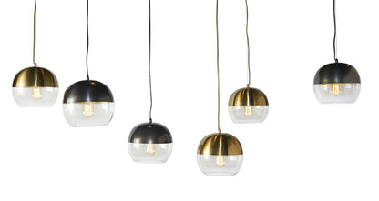 Palin Pendant Light Gunmetal Modern Clear Glass Fixture