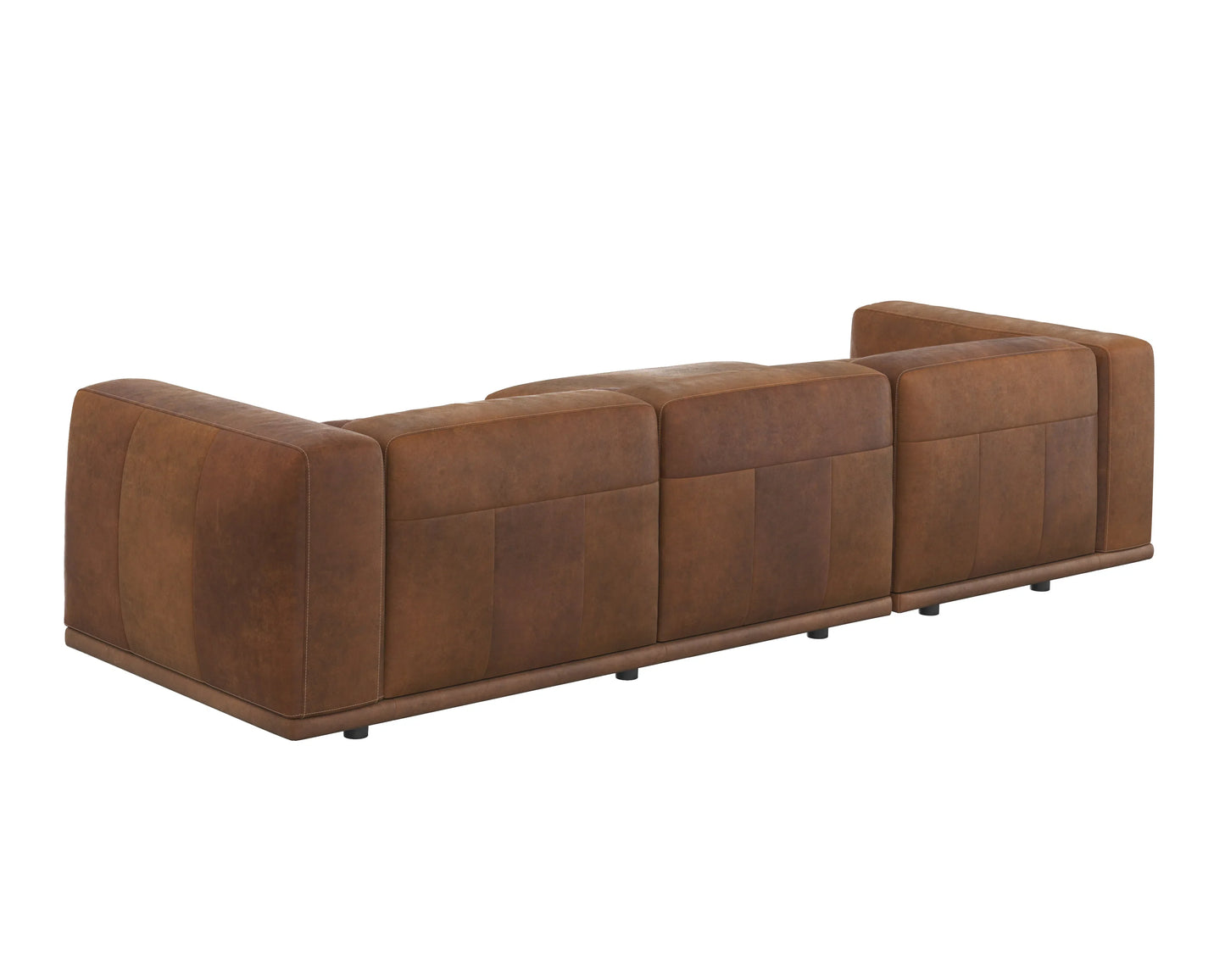 Beau Leather Upholstered Sofa Chaise