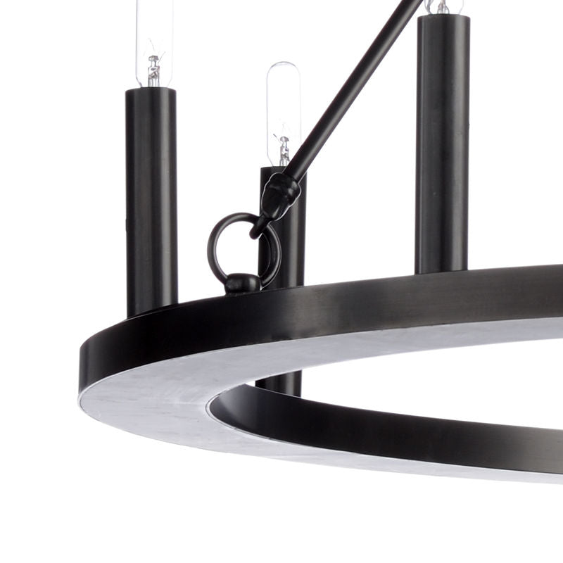 Florentine Round Iron Design Rustic Chandelier