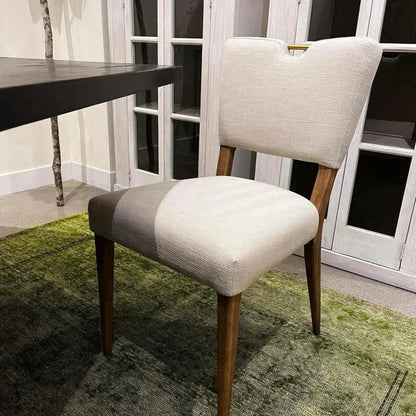 Luella Cream Linen Dining Chair 2PC Set Floating Back -- view 2