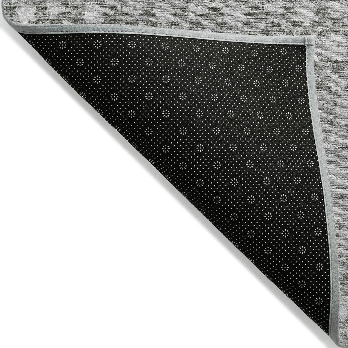 Irior Gray Washable Indoor-Outdoor Rug