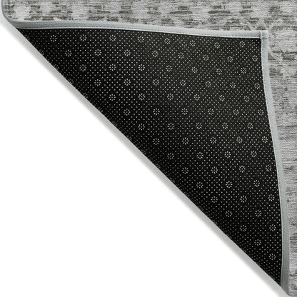 Irior Gray Washable Indoor-Outdoor Rug