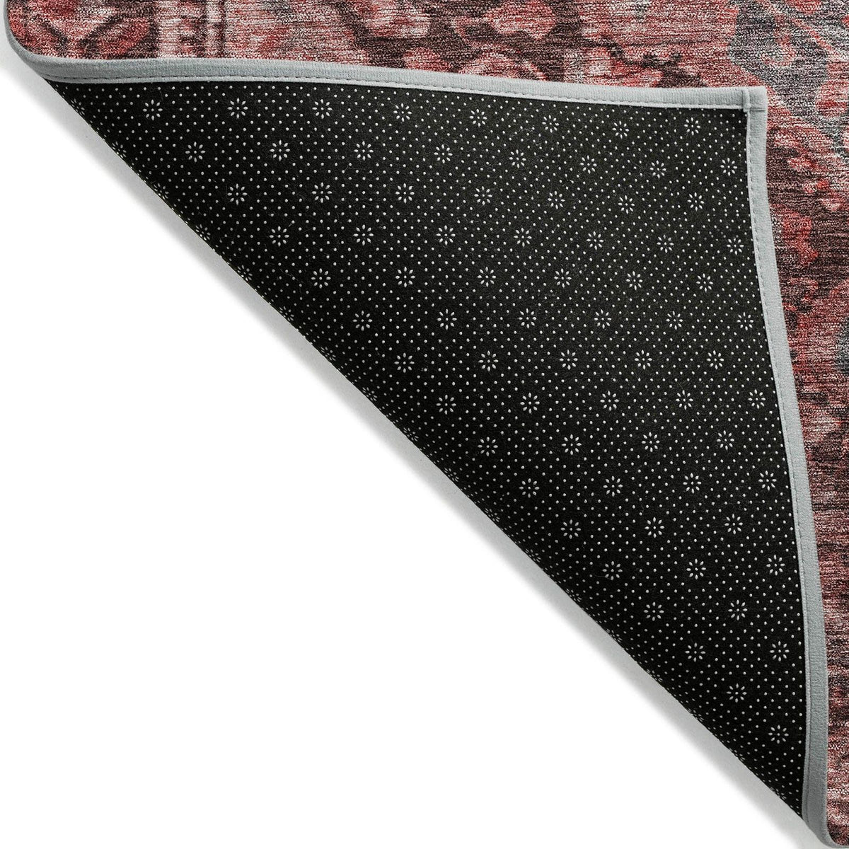 Kaelanor Orange Washable Indoor-Outdoor Rug