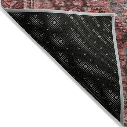 Kaelanor Orange Washable Indoor-Outdoor Rug