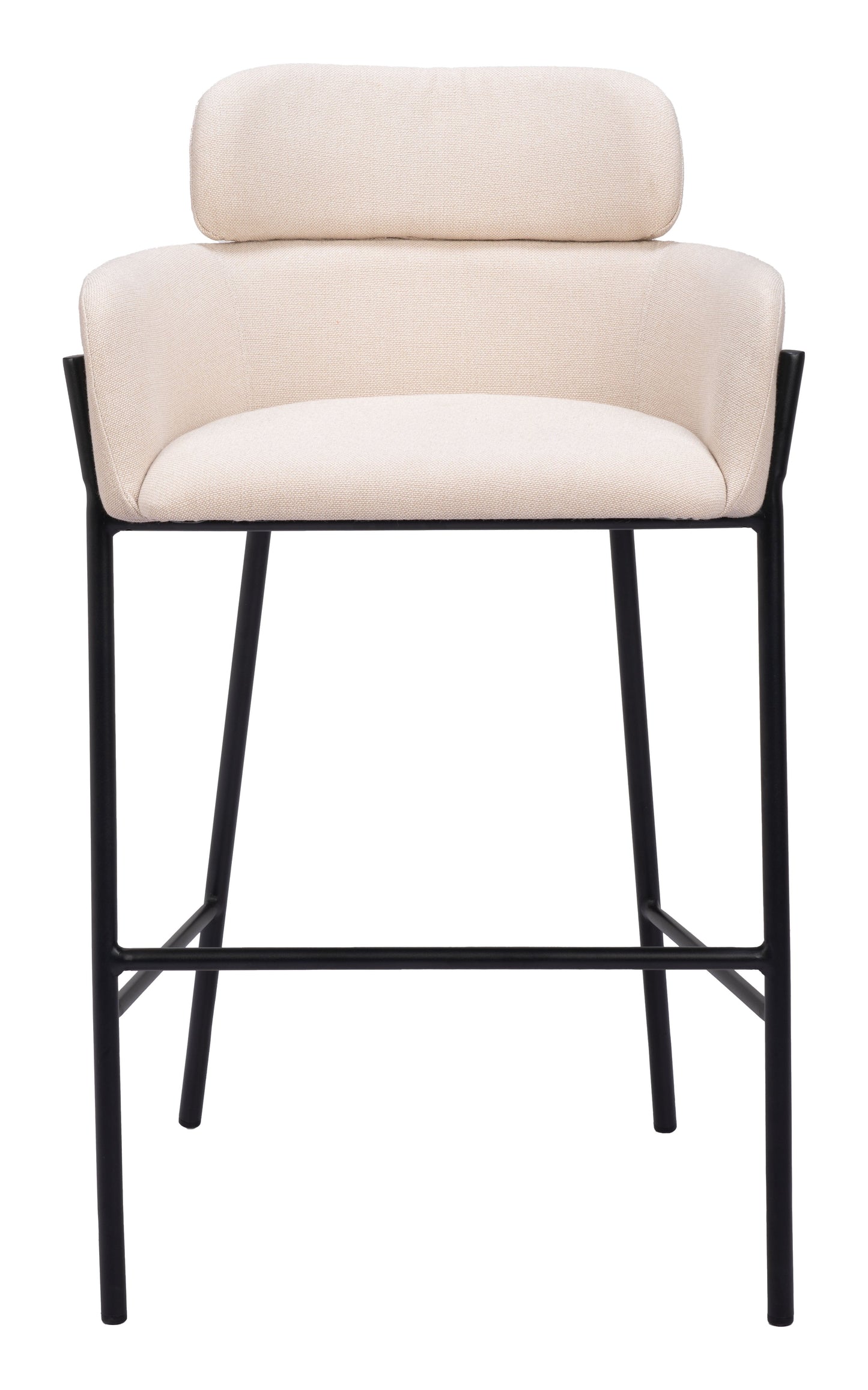 Bremor Steel Beige Barstool