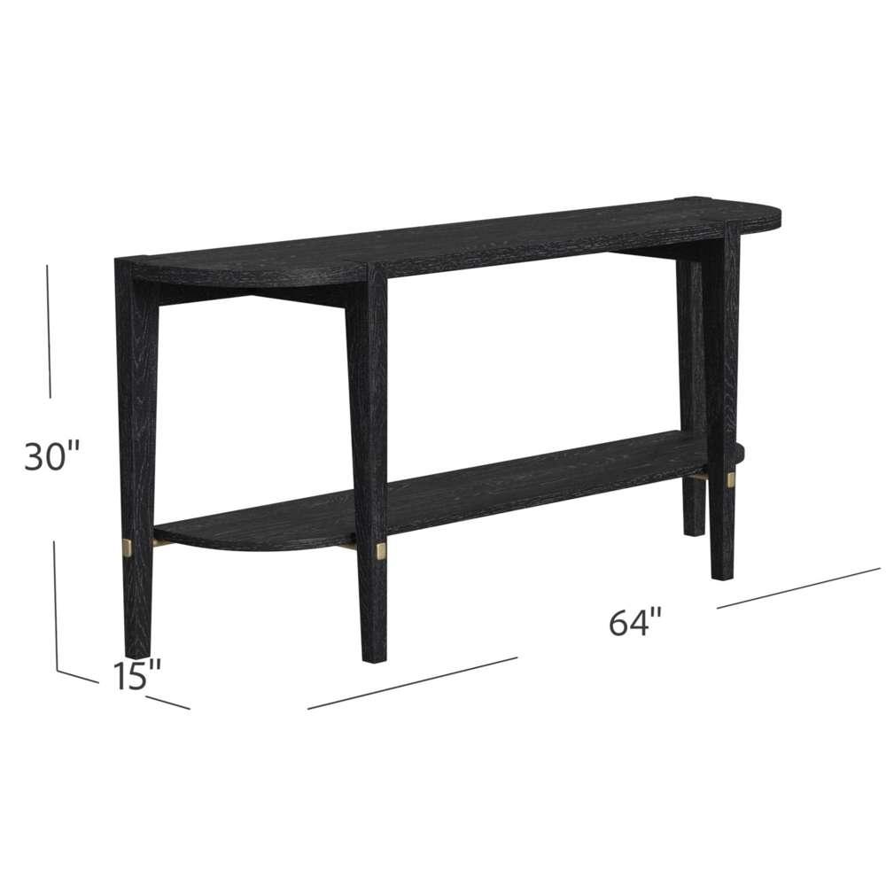 Whitfield Wood Black Sofa Table - view 7