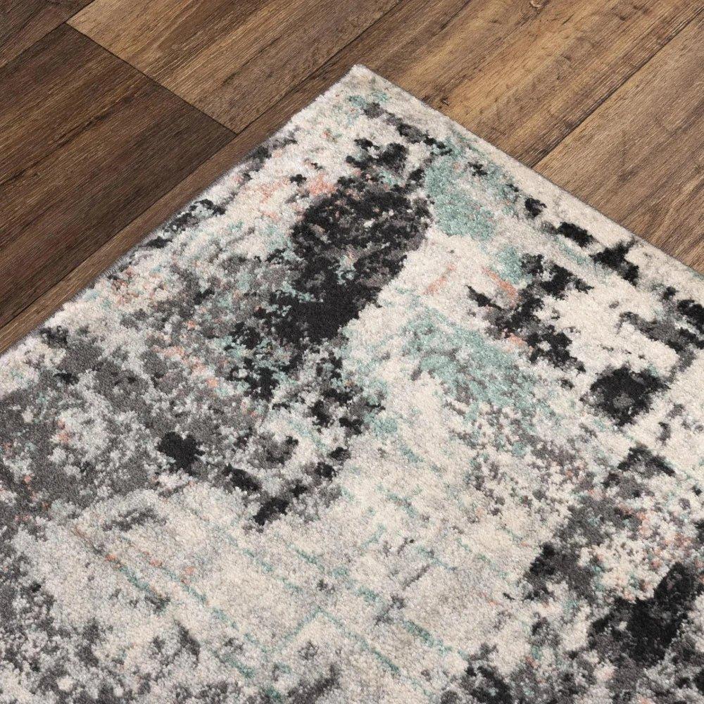 Chue Abstract Gray Kitchen Hallway Runner Rug - LOOMLAN - LOOMLAN - Area Rugs