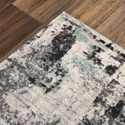Chue Abstract Gray Kitchen Hallway Runner Rug - LOOMLAN - LOOMLAN - Area Rugs
