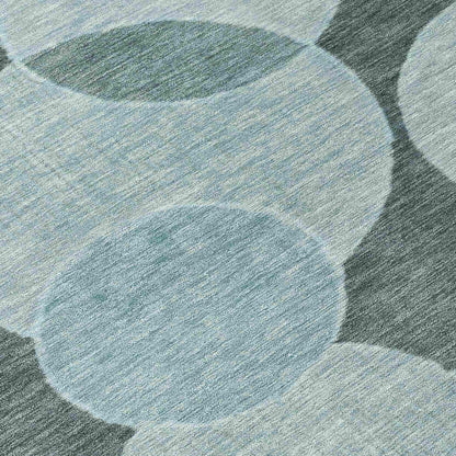 Jaelanor Teal Washable Indoor-Outdoor Rug