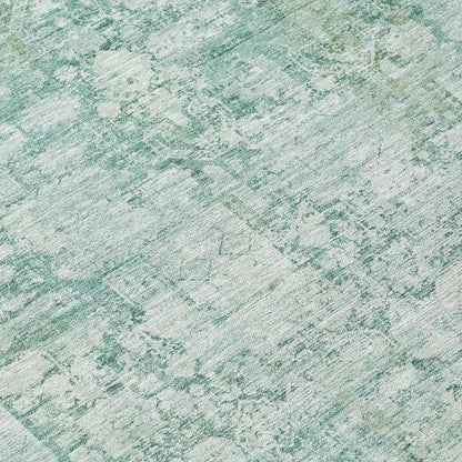 Kaelien Teal Washable Indoor-Outdoor Rug