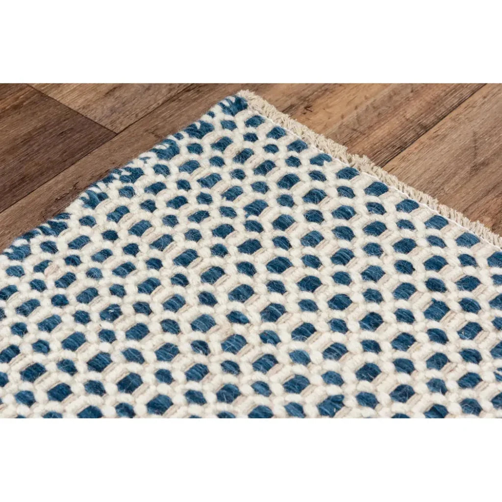 Cobs Basketweave Blue Area Rugs For Living Room -- blue