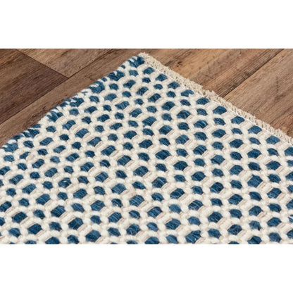 Cobs Basketweave Blue Area Rugs For Living Room -- blue