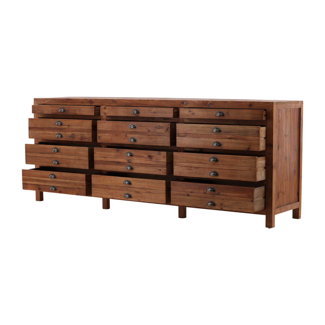 Furniture Classics Apothecary Twelve Drawers Wood Dresser
