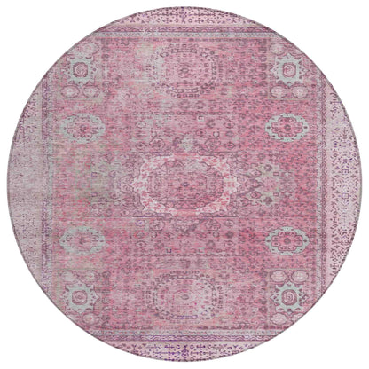 Irias Pink Washable Indoor-Outdoor Rug