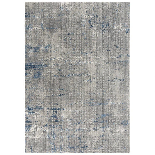 LOOMLAN Aver Abstract Gray/ Blue Large Area Rugs
