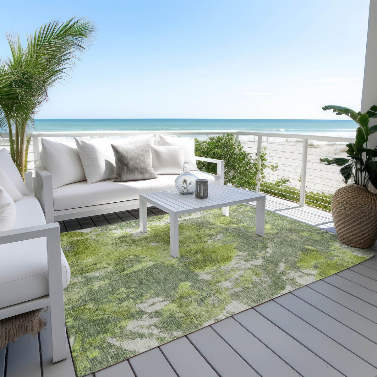 Jaelion Aloe Washable Indoor-Outdoor Rug -- view 3