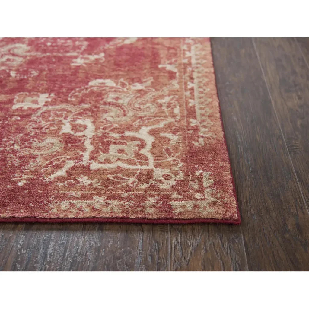 Coas Medallion Red Large Area Rugs For Living Room -- red