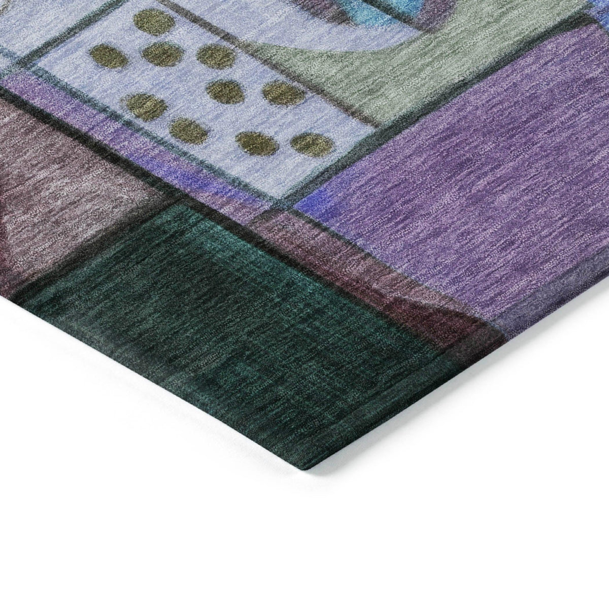 Jaelius Green Washable Indoor-Outdoor Rug