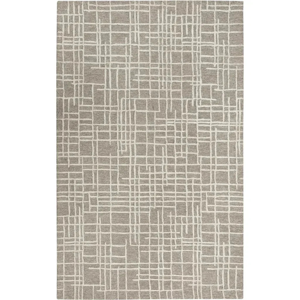 Back Geometric Taupe Area Rugs For Living Room