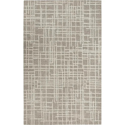 Back Geometric Taupe Area Rugs For Living Room