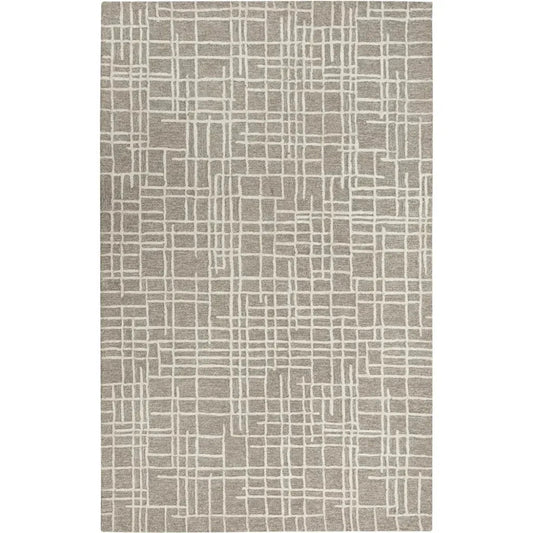 LOOMLAN Back Geometric Taupe Area Rugs