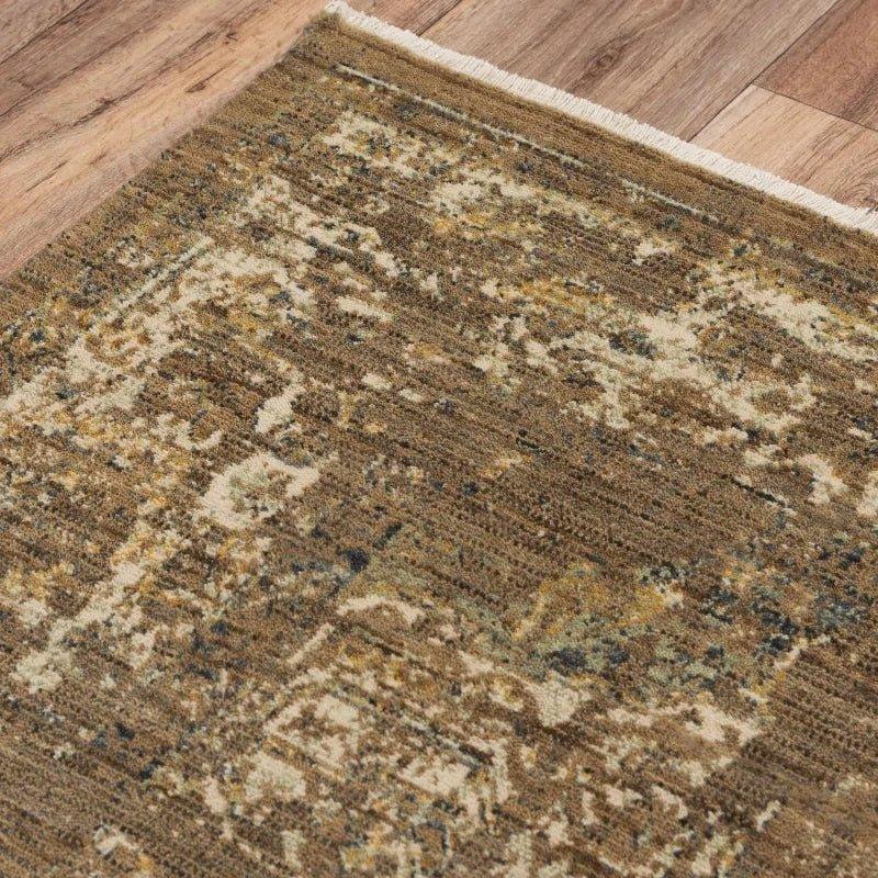 Amla Floral Brown/ Beige Large Area Rugs -- beige