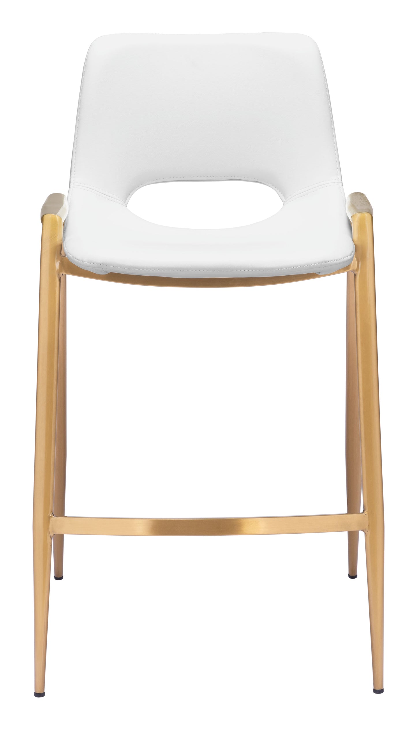 Desi White & Gold Counter Stool (Set of 2)