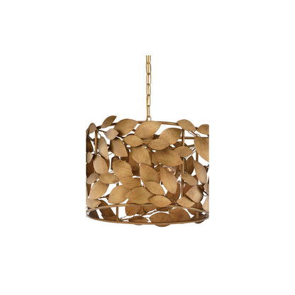 Chelsea House Ficus Iron Made Gold Finish Round Chandelier