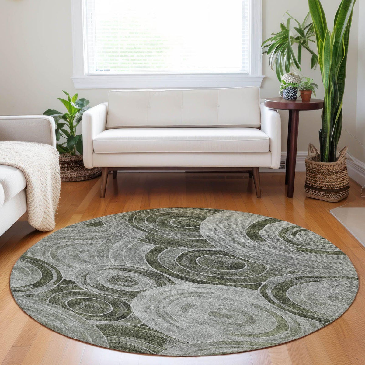 Jaelain Taupe Washable Indoor-Outdoor Rug