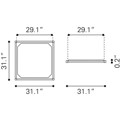 Zuo Light Gray Adjustable Shelf -- view 3