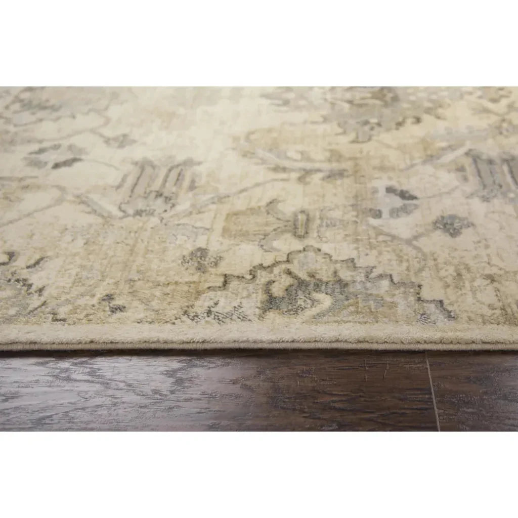 Crwt Floral Light Beige Large Area Rugs For Living Room - LOOMLAN - LOOMLAN - Area Rugs