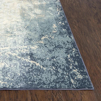 Born Scroll Blue Kitchen Hallway Runner Rug -- blue