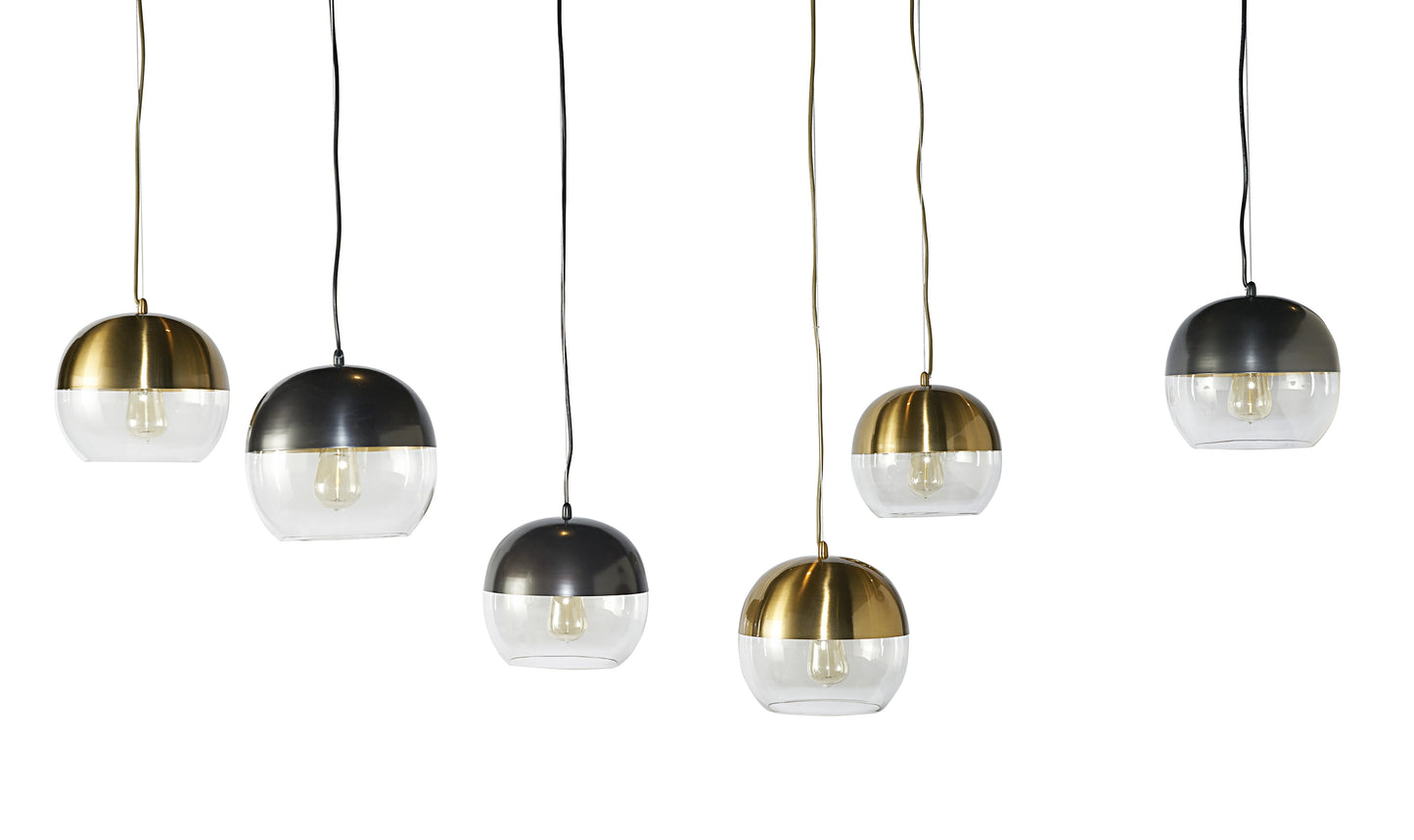 Palin Pendant Light Gunmetal Modern Clear Glass Fixture