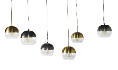 Palin Pendant Light Gunmetal Modern Clear Glass Fixture