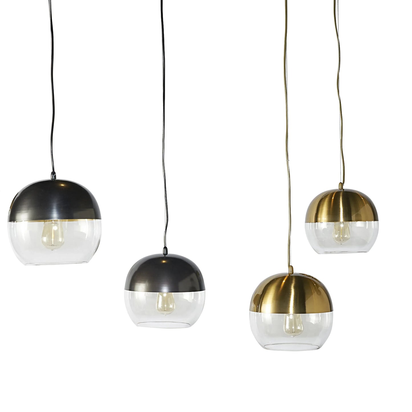 Palin Pendant Light Gunmetal Modern Clear Glass Fixture