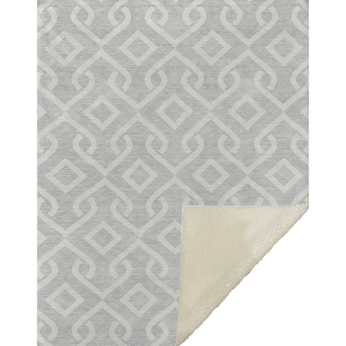 Offset Stripes Silver Washable Indoor-Outdoor Rug