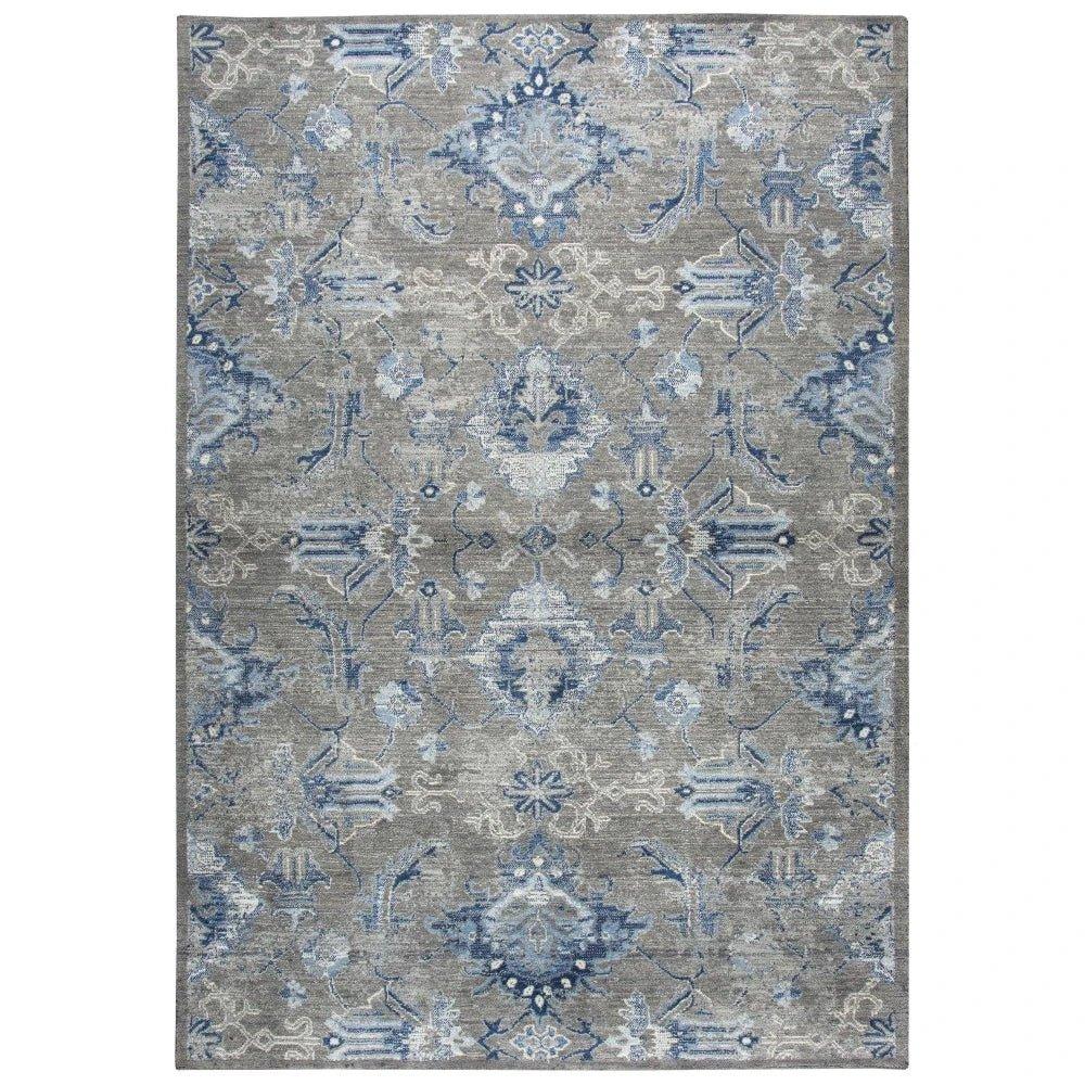 Cuca Floral Gray Large Area Rugs For Living Room