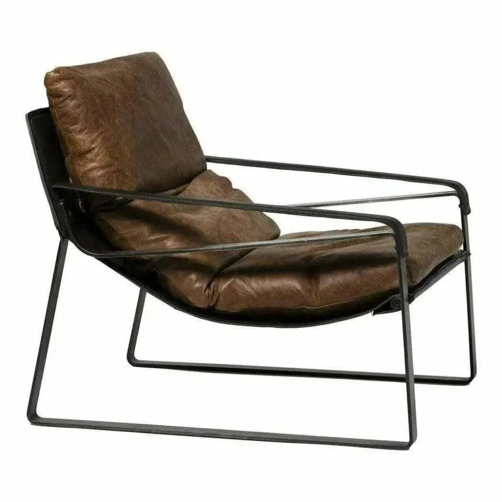 Connor Brown Leather Slipper Chair
