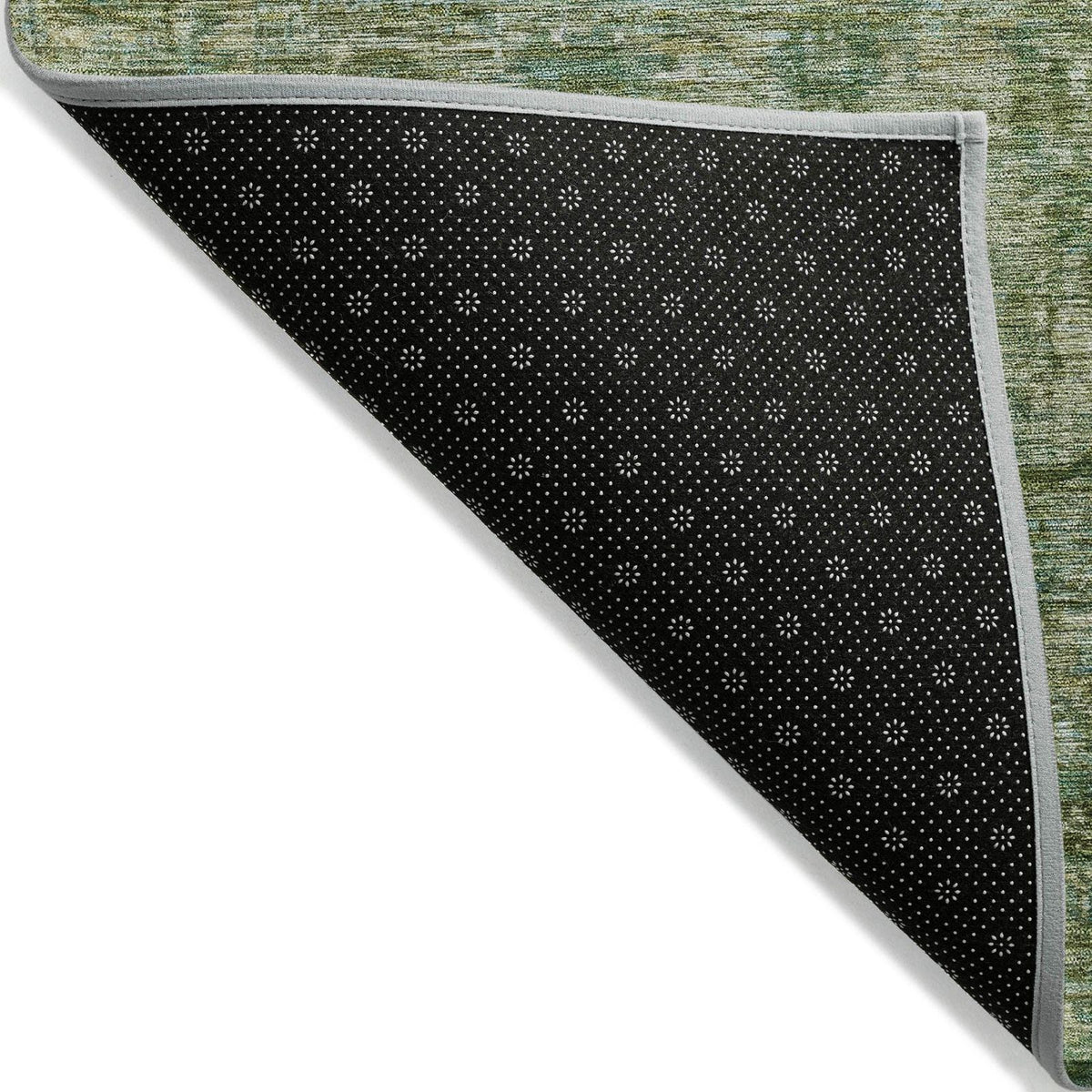 Iriira Green Washable Indoor-Outdoor Rug