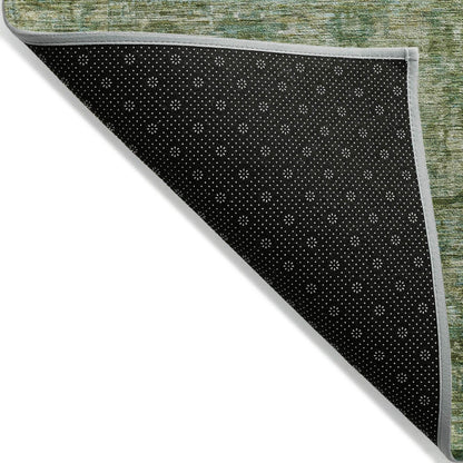 Iriira Green Washable Indoor-Outdoor Rug