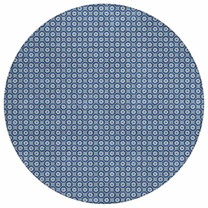 LOOMLAN Rugs Ballara Blue Washable Indoor-Outdoor Rug