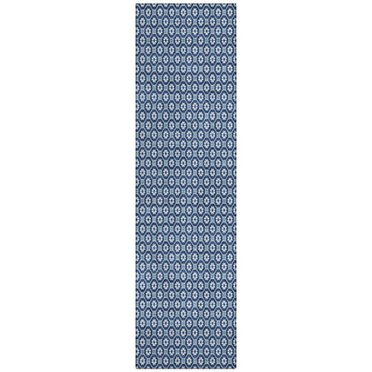 LOOMLAN Rugs Ballara Blue Washable Indoor-Outdoor Rug