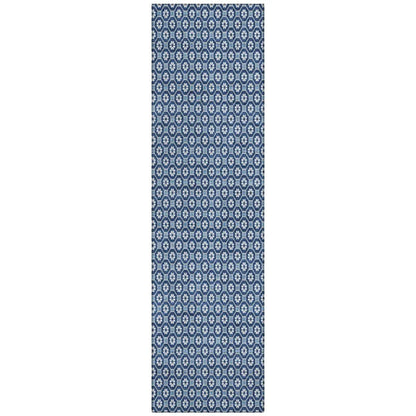 LOOMLAN Rugs Ballara Blue Washable Indoor-Outdoor Rug