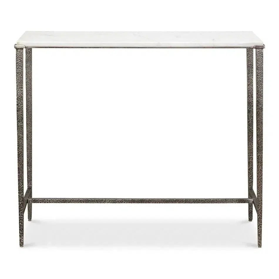 Banswara Console Table White Marble - LOOMLAN - Sarreid - Console Tables