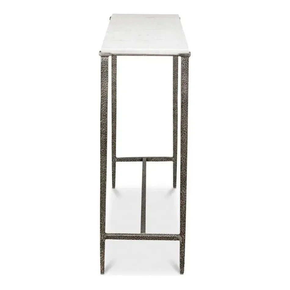 Banswara Console Table White Marble - LOOMLAN - Sarreid - Console Tables
