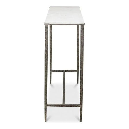 Banswara Console Table White Marble - LOOMLAN - Sarreid - Console Tables