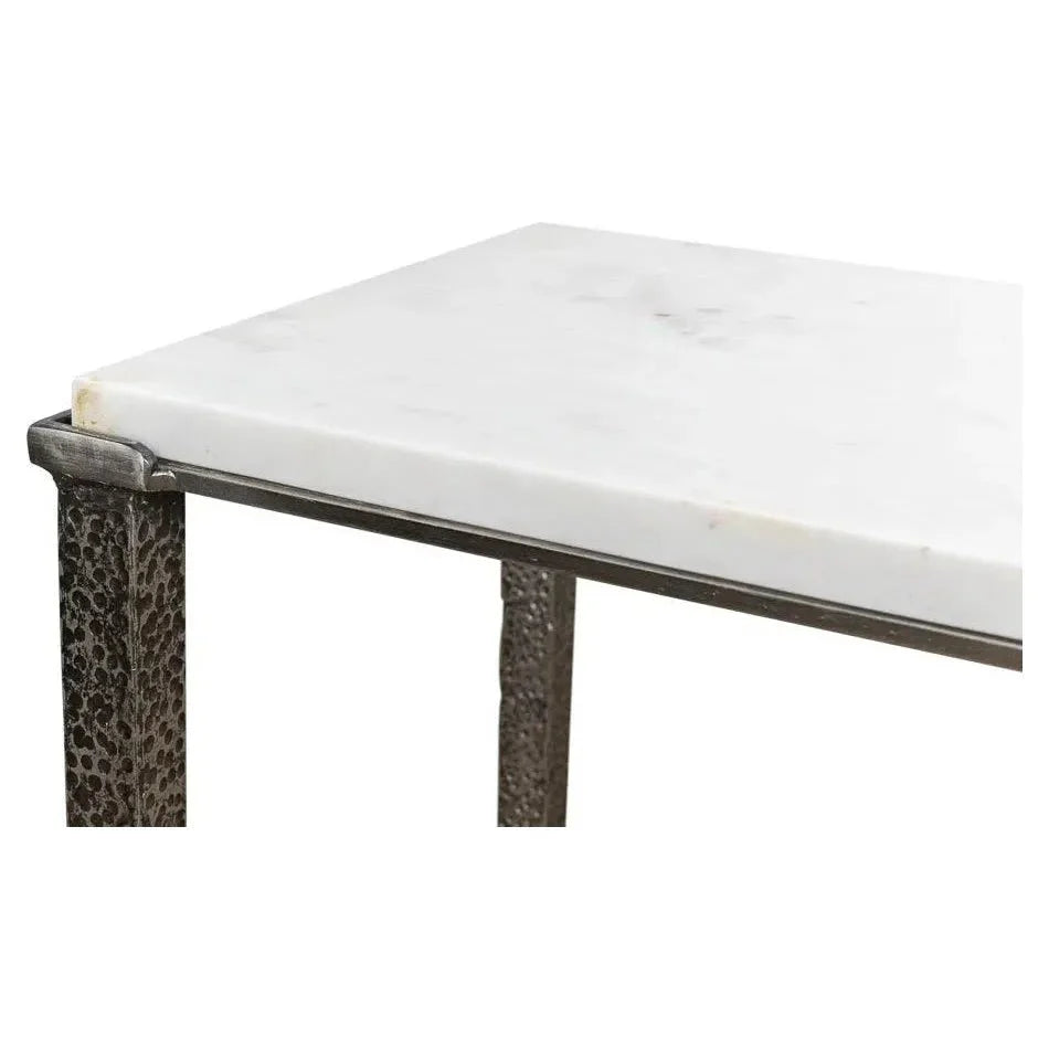 Banswara Console Table White Marble - LOOMLAN - Sarreid - Console Tables