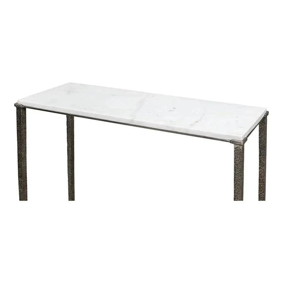 Banswara Console Table White Marble - LOOMLAN - Sarreid - Console Tables
